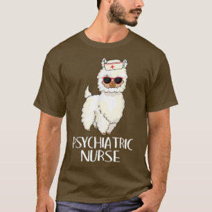 T-shirt Infirmière Psychiatrique Llama Rn Santé mentale Ps