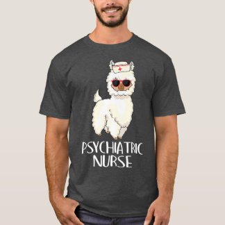T-shirt Infirmière Psychiatrique Llama Rn Santé mentale Ps