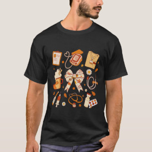 T-shirt Infirmière reconnaissante Automne Stéthoscope Coqu