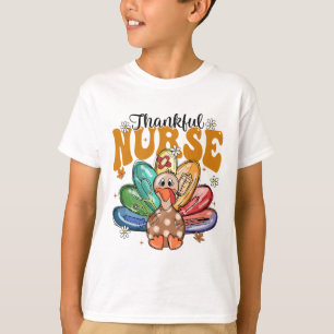 T-shirt Infirmière reconnaissante Thanksgiving Noël Dinde