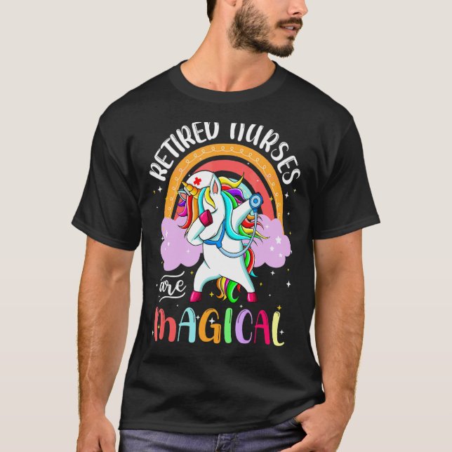 T-shirt Infirmière retraitée Rn Infirmière magique Unicorn (Devant)