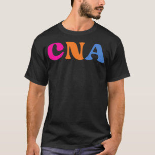 T-shirt Infirmière rétro CNA avec stéthoscope noir t