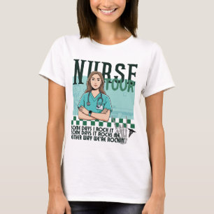 T-shirt Infirmière rétro, Vie d'infirmière branchée, infir