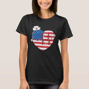 T-shirt Infirmière RN LPN CNA drapeau américain 4 juillet