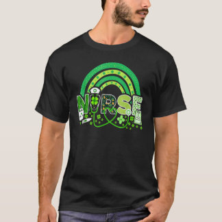T-shirt Infirmière Saint-Patrick Chanceuse Infirmière Trèf