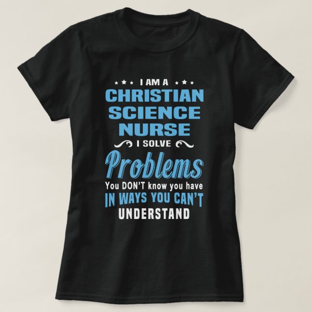 T-shirt Infirmière scientifique chrétienne (Design devant)