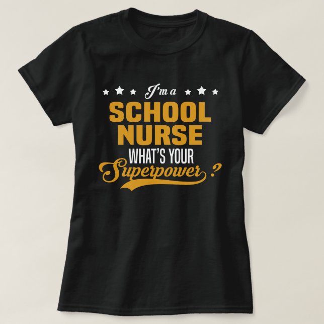 T-shirt Infirmière scolaire (Design devant)