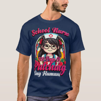 T-shirt Infirmière Scolaire 100 Jours De Patching Tiny Hum