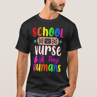 T-shirt Infirmière Scolaire De Petits Humains Infirmière D