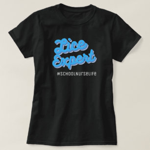 T-shirt Infirmière scolaire "Expert des poux" amusant