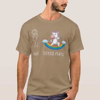 T-shirt Infirmière scolaire praticienne licorne autres inf