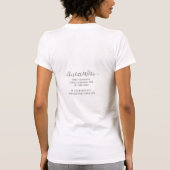 T-shirt Infirmière soignante Stethoscope floral (Dos)