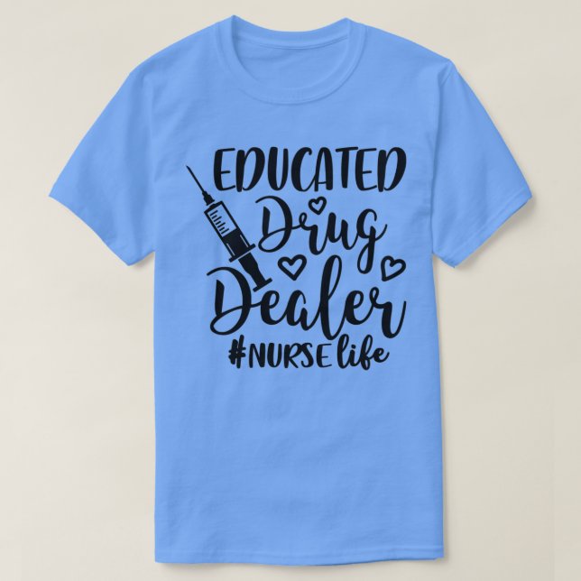 T-shirt Infirmière spécialisée dans la vente de médicament (Design devant)