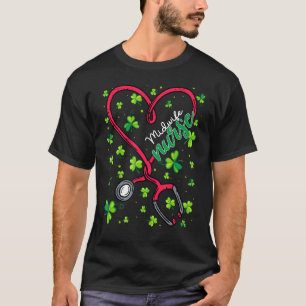 T-shirt Infirmière St. Patricks Day Love Stethoscope Rn