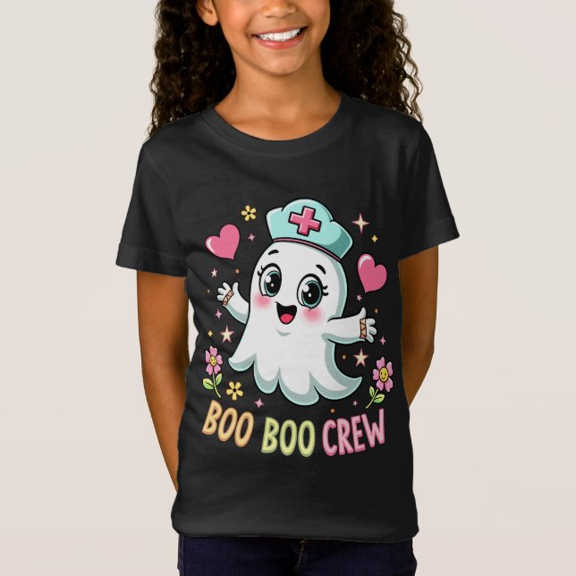 T-Shirt Infirmière super Boo Boo Crew Ghost Halloween Infi (Devant)