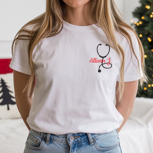 T-shirt infirmière sur mesure, chemise infirmière  (nurse t-shirt, nurse gift, registered nurse t-shirt, nursing school t-shirt, nursing student shirt,)