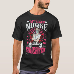 T-shirt Infirmière Tatouée Encre Et Éduquée