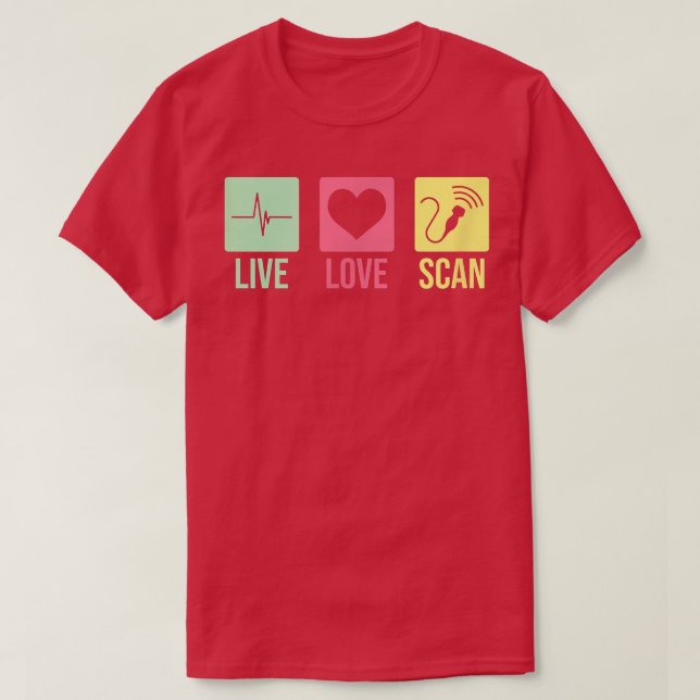 T-shirt Infirmière technicienne en échographie cool Live L (Design devant)
