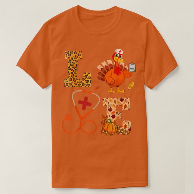 T-shirt Infirmière Thanksgiving Infirmière Cute en santé T (Design devant)