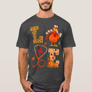 T-shirt Infirmière Thanksgiving Infirmière Cute en santé T