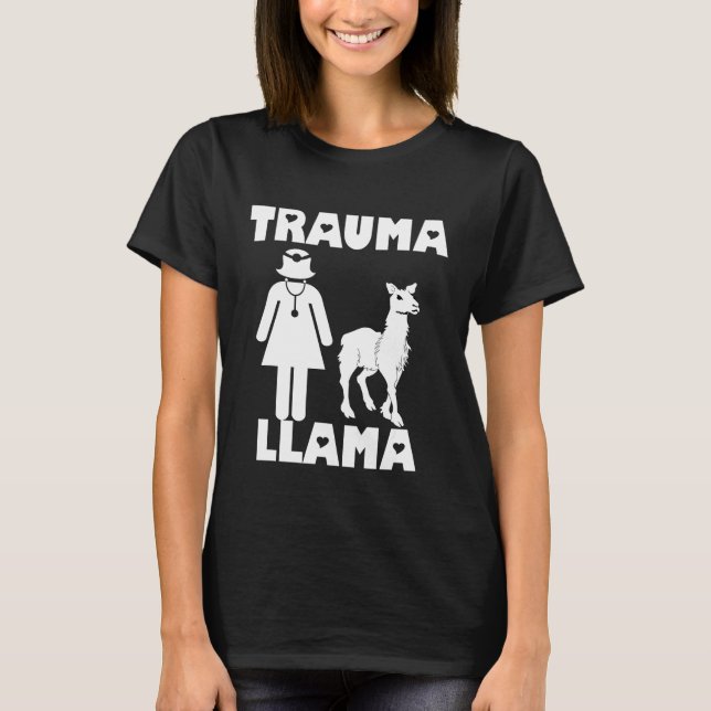 T-shirt Infirmière Trauma Lama (Devant)