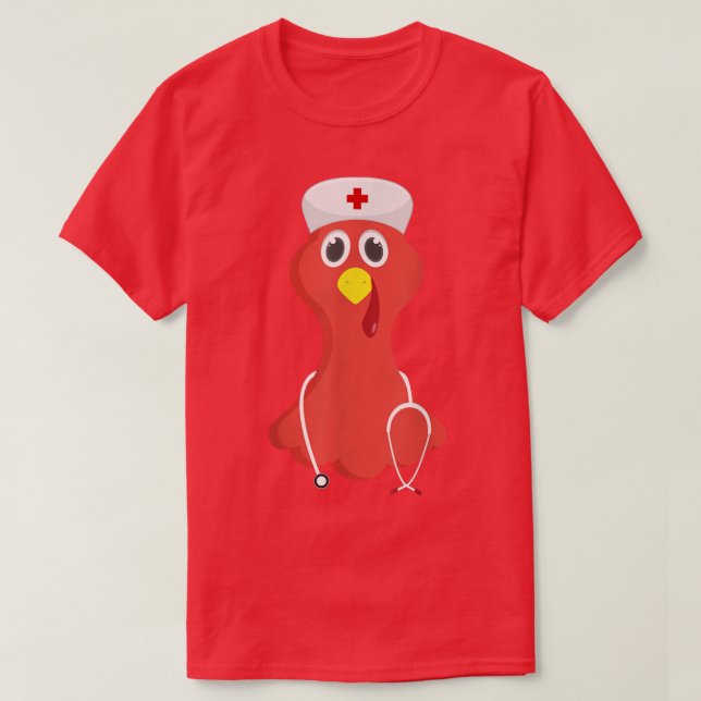 T-shirt Infirmière Turquie Face Drôle Thanksgiving Fall Jo (Design devant)