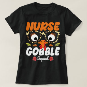 T-shirt Infirmière Turquie Gobble Squad Thanksgiving Infir