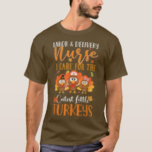 T-shirt Infirmière Turquie Thanksgiving Automne Travail et