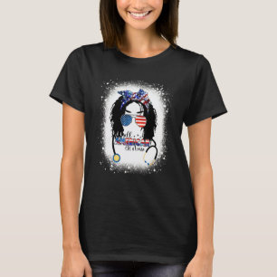 T-shirt Infirmière Urgences Américaine Afro Chignon Désord