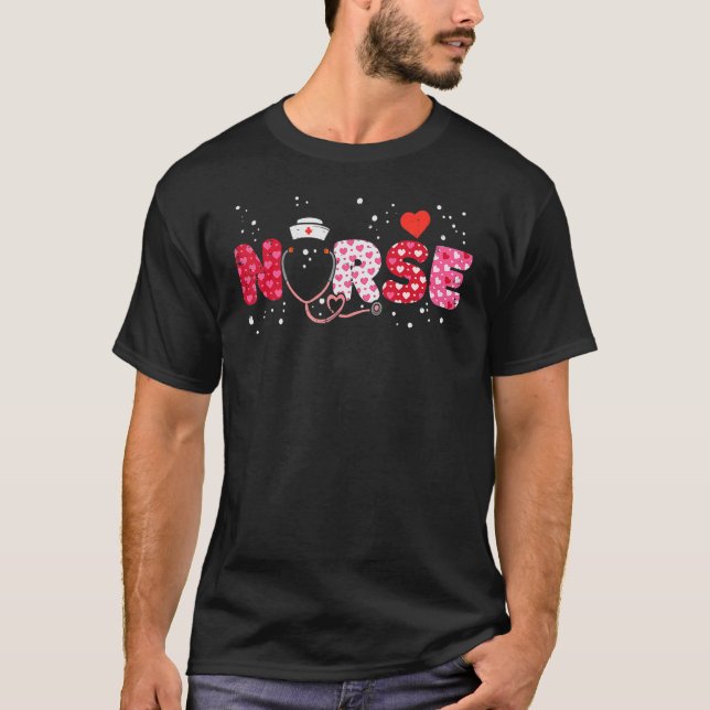 T-shirt Infirmière Valentines Day Valentine ER ICU NICU RN (Devant)