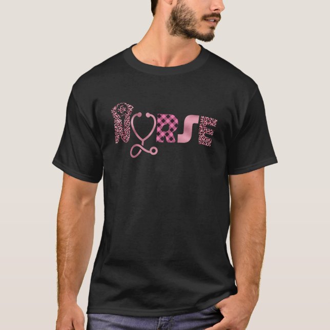 T-shirt Infirmière Valentines - LOVE Stethoscope Infirmièr (Devant)