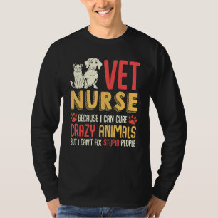 T-shirt Infirmière Vétérinaire Chien Mignon Paresseux Lapi