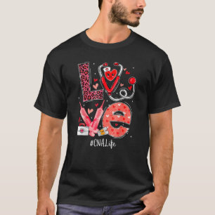 T-shirt Infirmière Vie Amour Coeur Stéthoscope Rn Infirmiè