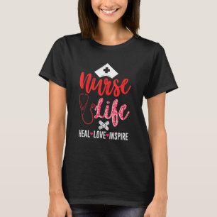 T-shirt Infirmière Vie Stethoscope Médecine Hôpital Cliniq
