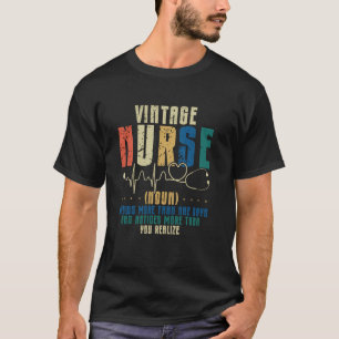 T-shirt Infirmière Vintage Nom Définition Drôle Soins de S