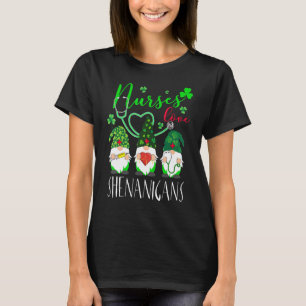 T-shirt Infirmières Aimer Shenanigans Gnomes Infirmière St