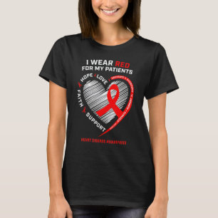 T-shirt Infirmières en cardiologie Rn Je porte la sensibil