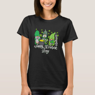 T-shirt Infirmières Gnome Saint Pattys Infirmière Scrub St