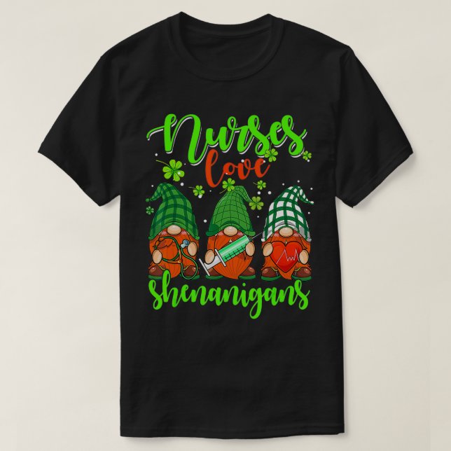 T-shirt Infirmières Love Shenanigans Funny Gnomes Infirmiè (Design devant)