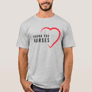 T-shirt Infirmières Mercis Coeur rouge