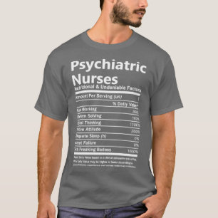 T-shirt Infirmières Psychiatriques Nutriments Et Non-den