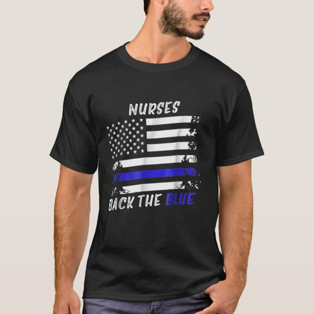 T-shirt Infirmières Retour Le T Chemise Bleu Drôle Médical (Devant)