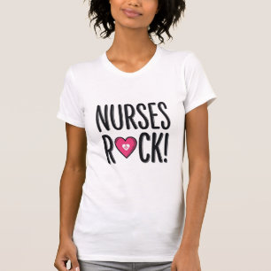 T-shirt Infirmières Rock Conception de vecteur de cœur d'i