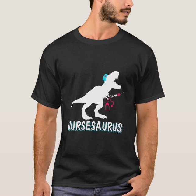 T-shirt Infirmiersaurus Infirmière-A-Saurus Infirmière pou (Devant)