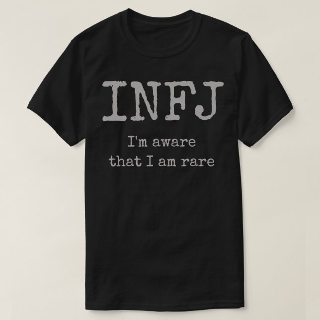 T-shirt INFJ Je Sais Que Je Suis Rare Introduire Personnal (Design devant)