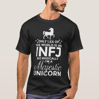 T-shirt INFJ Personnalité Introvertir Unicorn Rare Masque 