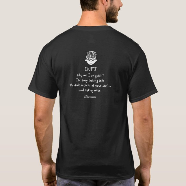 T-shirt INFJ prenant T noir des hommes de notes (de (Dos)