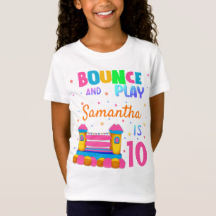 T-Shirt Inflatable Bounce House Jump Anniversaire Fille T