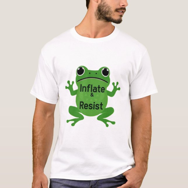 T-shirt Inflate & Resist – Minimalist Frog Power Poster (Devant)