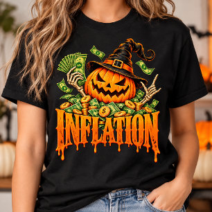 T-shirt Inflation Halloween Citrouille Argent Costume Humo